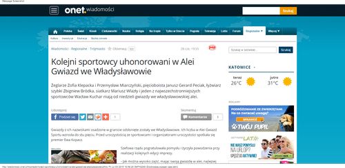 Kolejni sportowcy uhonorowani w Alei Gwiazd we Władysławowie - Wiadomości_W500